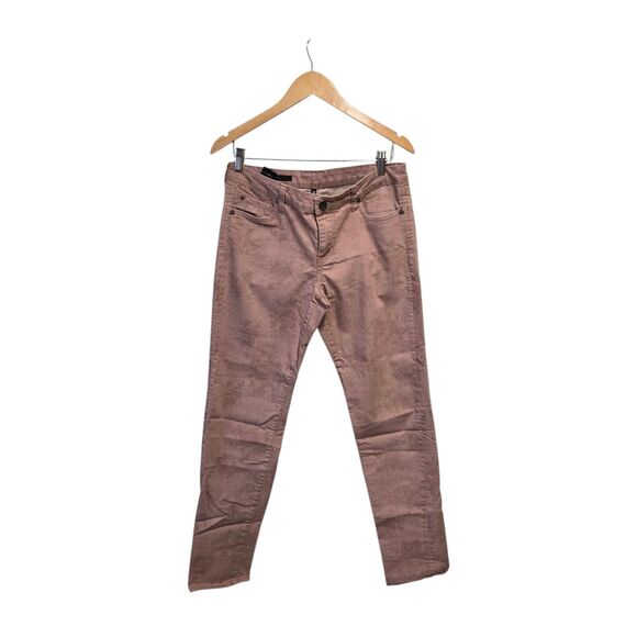 Kut From The Kloth Diana Skinny Pink Floral Denim Jeans Size 10 - Picture 1 of 10